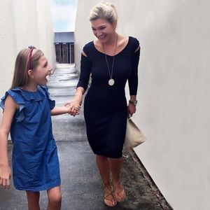 Enza Costa MIDI Ribbed Dress